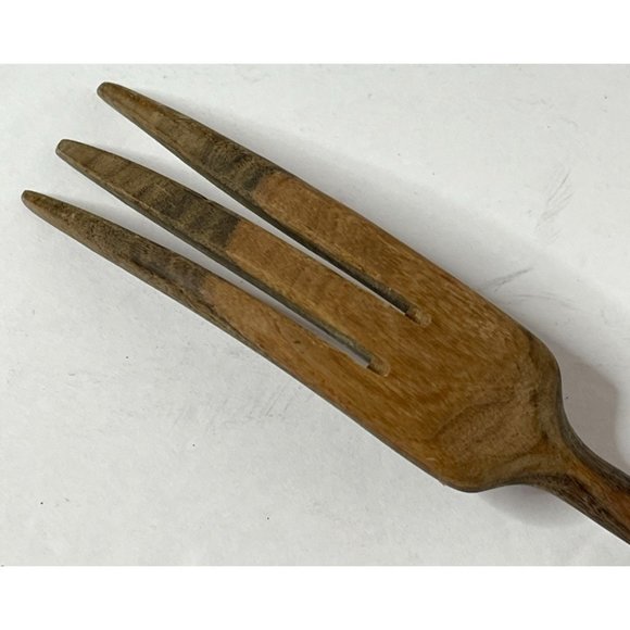 Vintage MCM 11 inch Plastic Wood Kitchen Fork - Picture 5 of 8